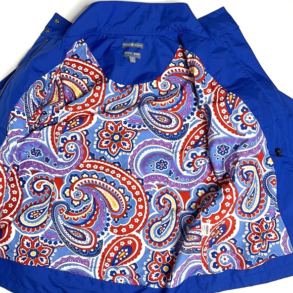 Peter Millar Element 4 Water Windbreaker in Royal Blue and Print Inside Size M - Picture 7 of 10